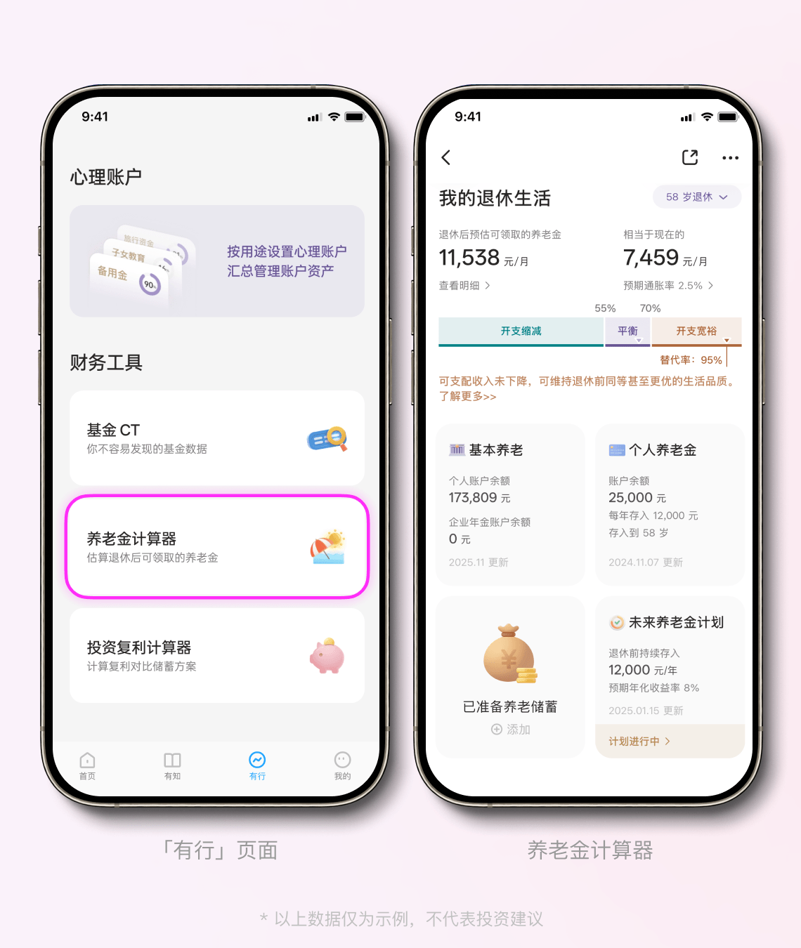 养老金计算器界面